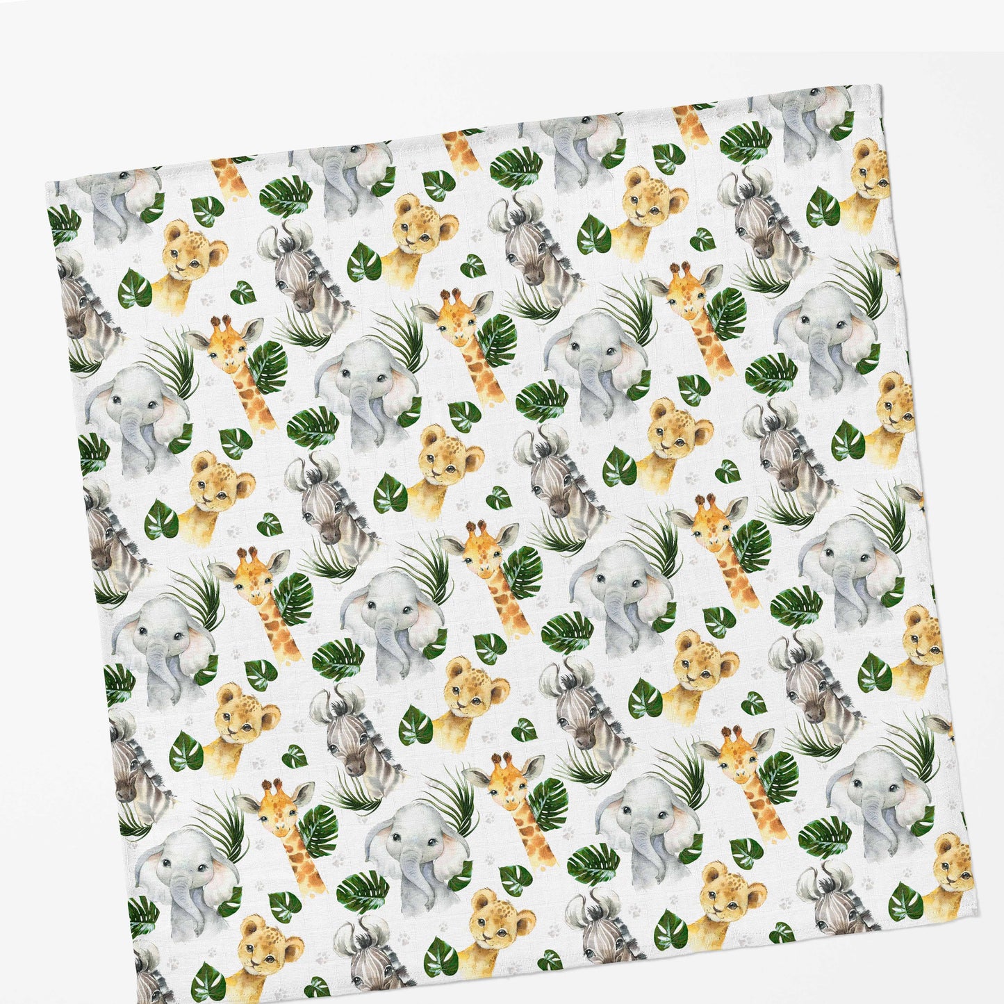 Couverture en mousseline de bambou | Safari Jungle Petits Animaux d'Afrique