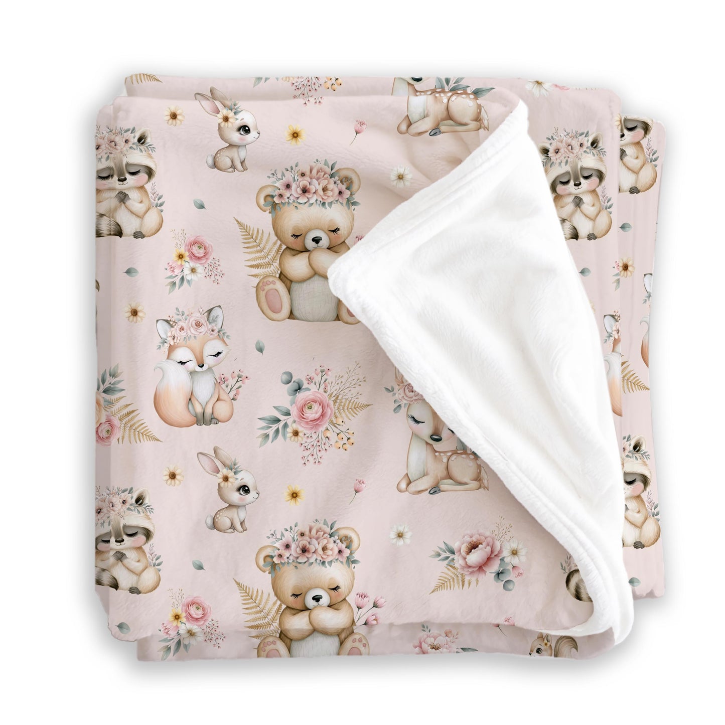 Doudou squish | Douce Forêt fond rose