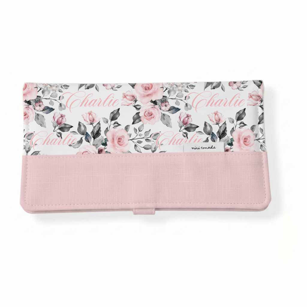 Protège-carnet de santé | Petite rose prénom répétitif