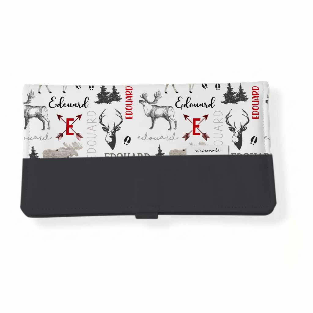 Protège-carnet de santé | Chevreuil lumberjack prénom répétitif