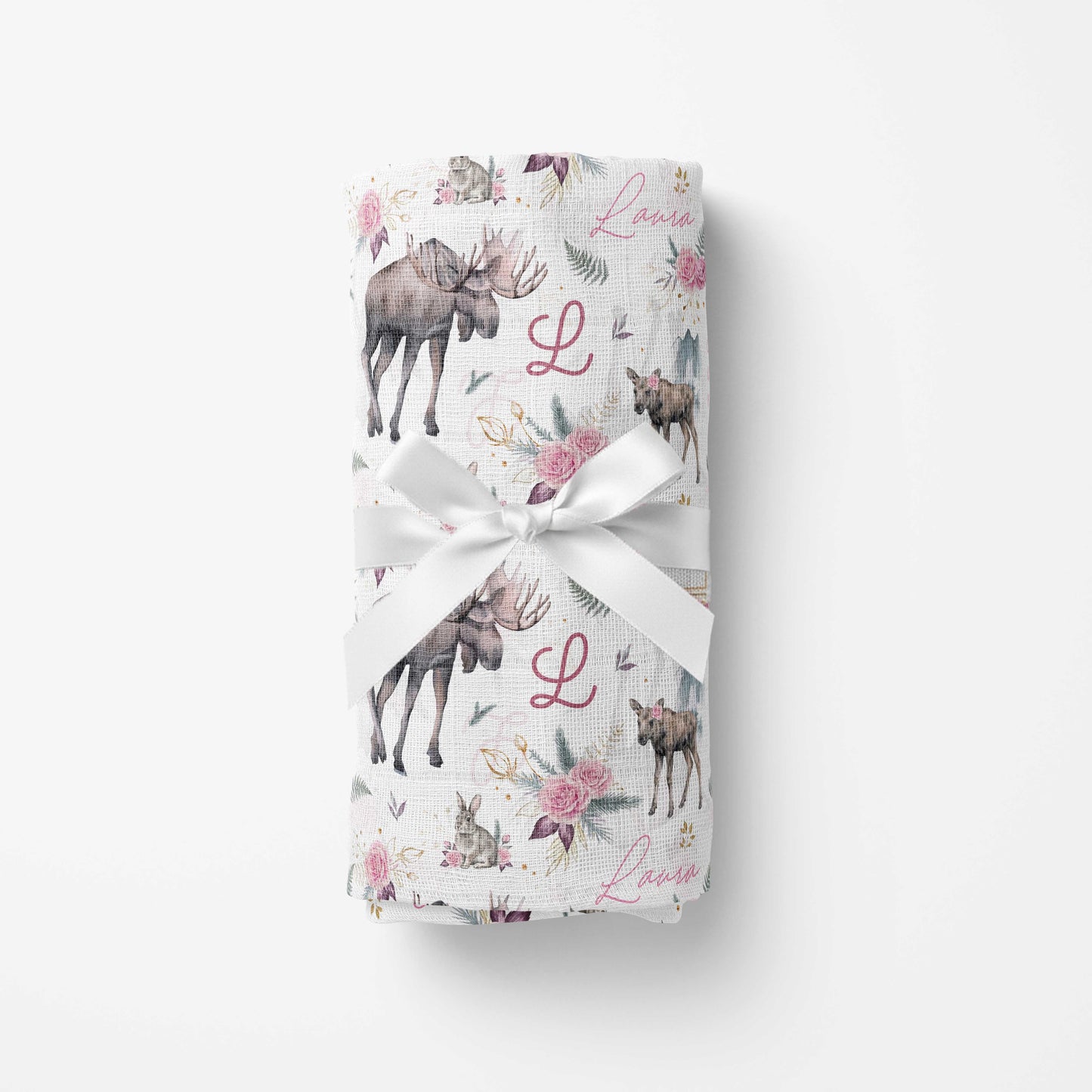 Couverture en mousseline de bambou | Princesse des Bois prénom répétitif