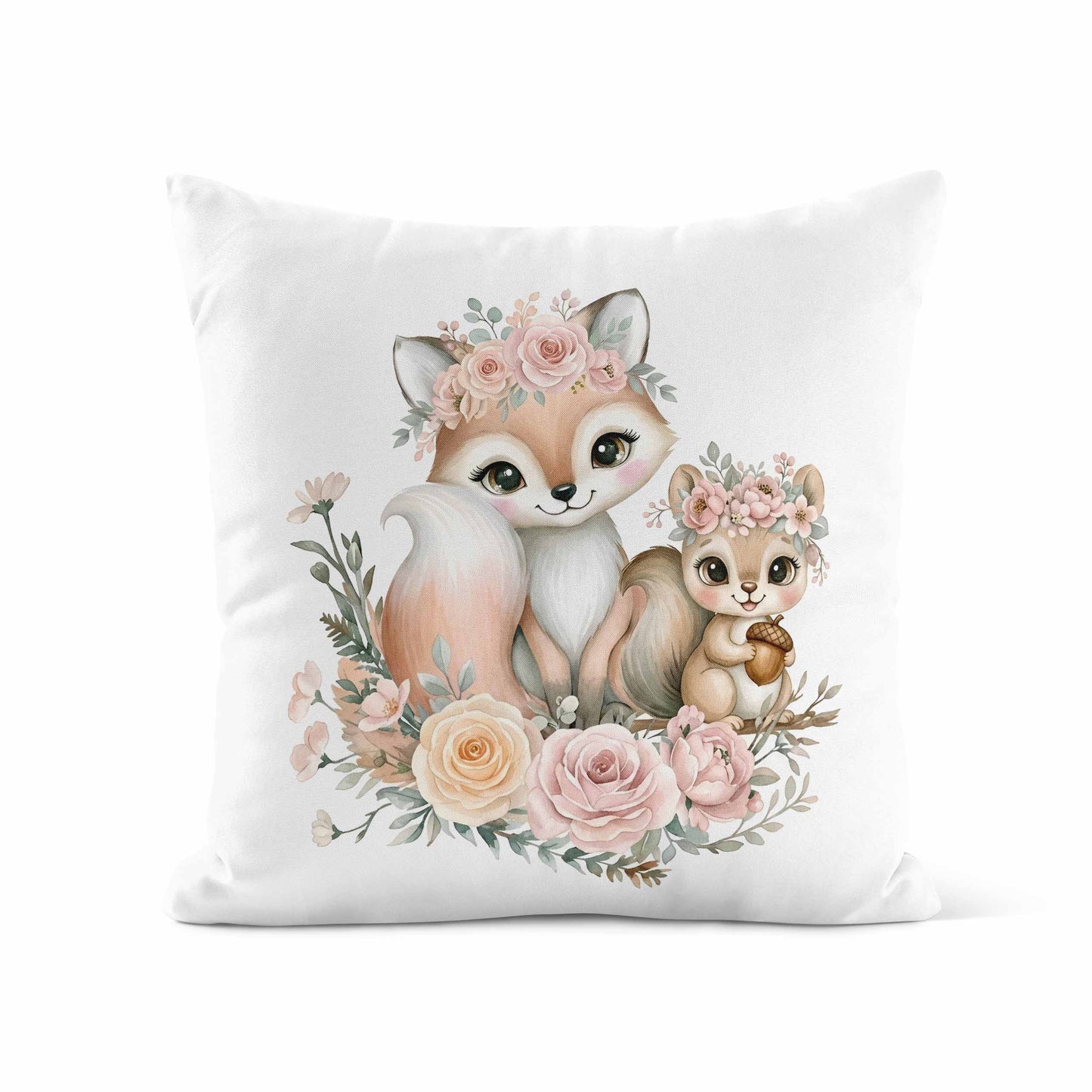 Housse de coussin | Renard Écureuil Douce Forêt