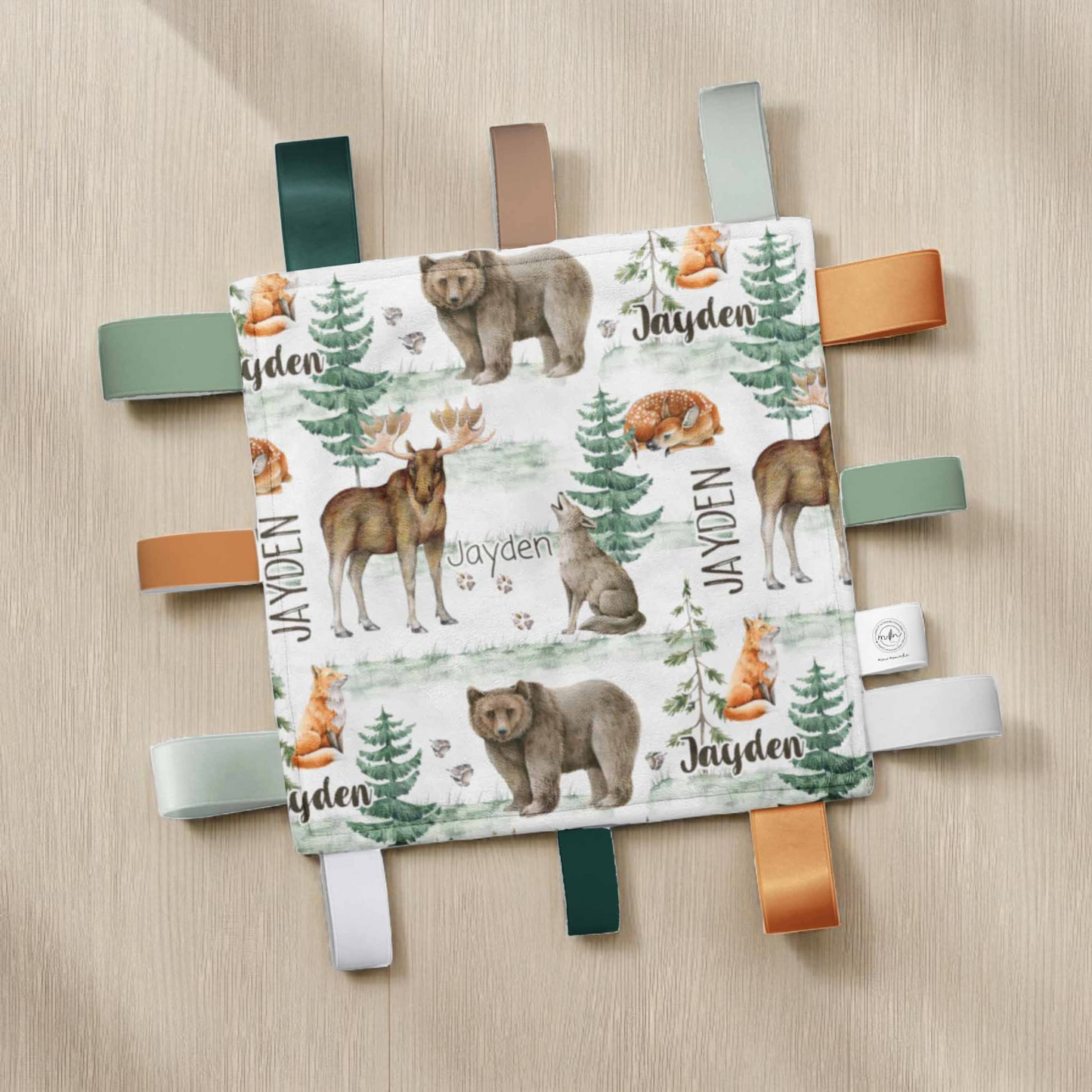 Doudou-étiquettes personnalisée | Animaux Montana prénom répétitif