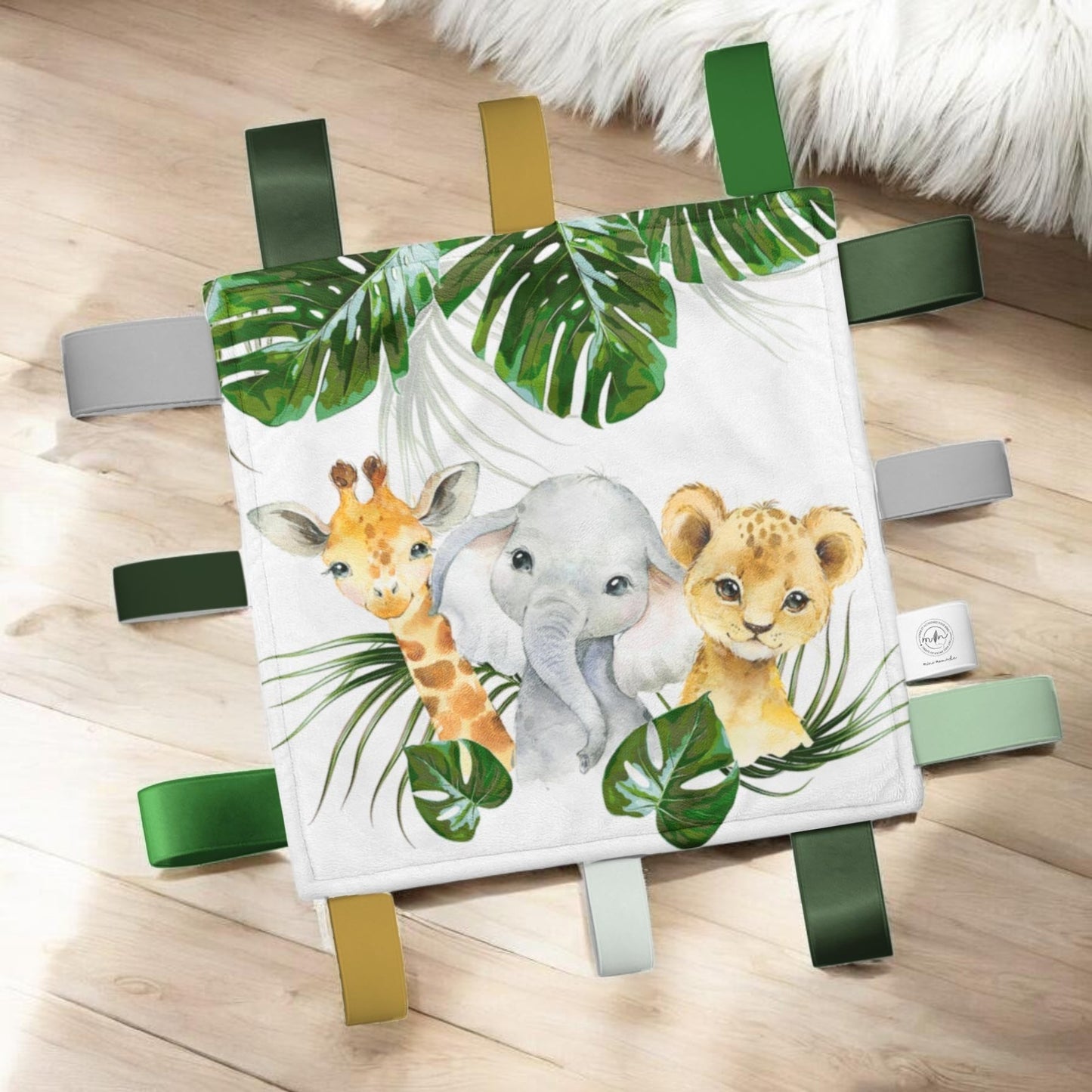 Doudou-étiquettes | Safari Jungle trio d'animaux