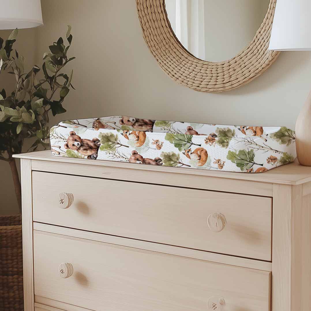 Housse pour matelas à langer | Arbres de la forêt enchantée