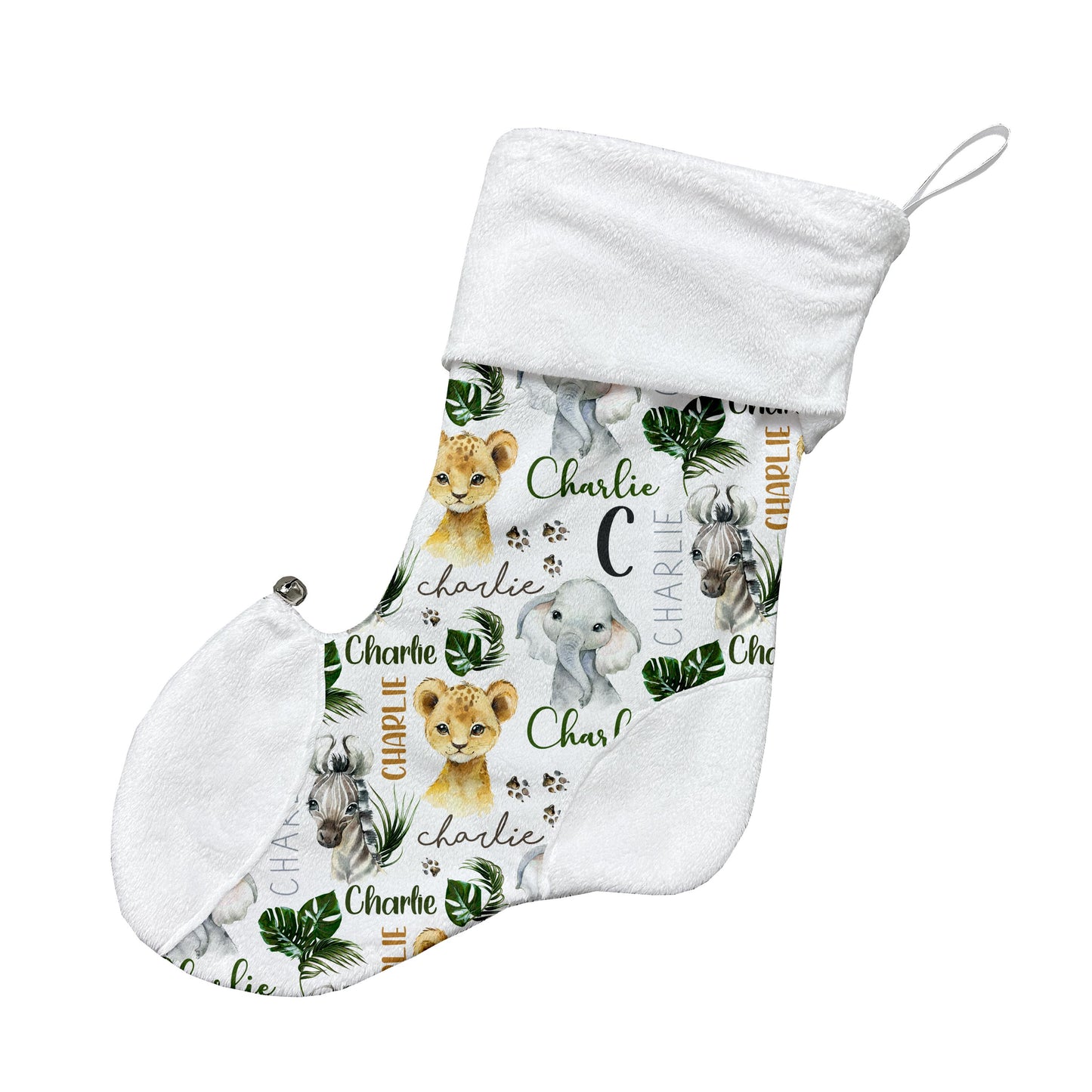 Bas de Noël | Petits animaux d'Afrique prénom répétitif