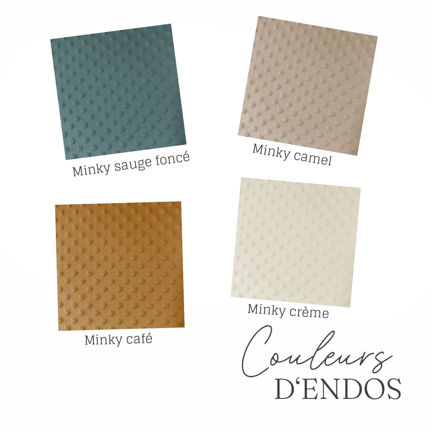 Doudou en minky | Animaux d'hiver bleutés