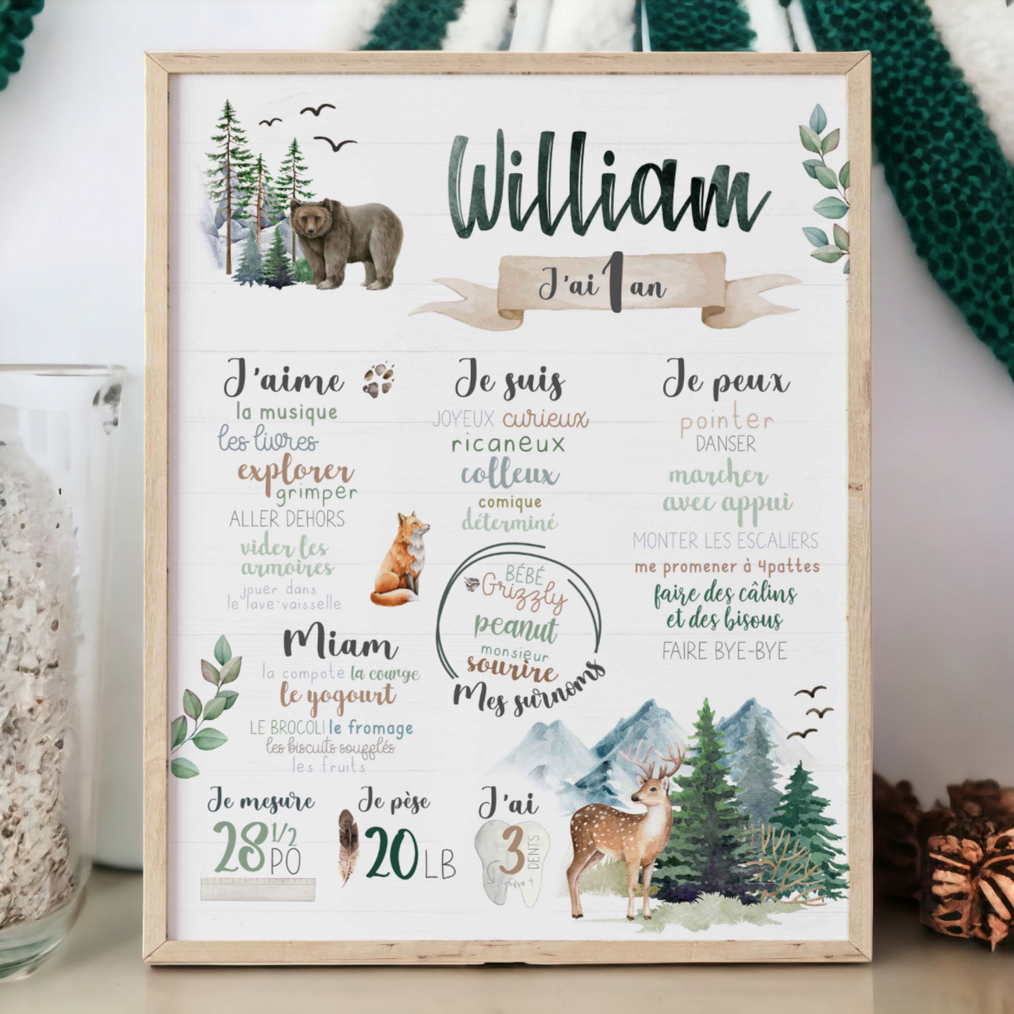 Affiche d'anniversaire | Animaux Montana