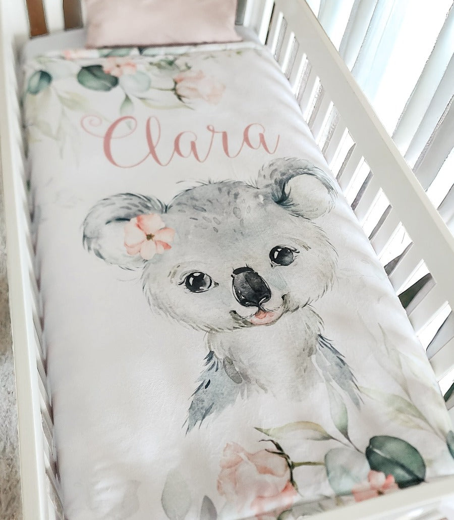 literie_bébé_koala_feuillage_personnalisé_prénom