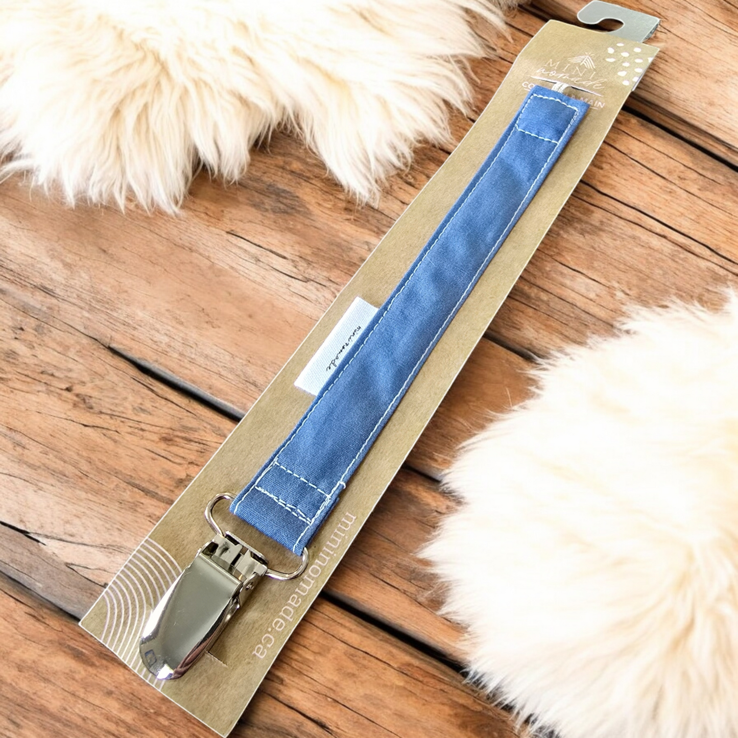 Attache-suce en tissu | Basique Bleu denim