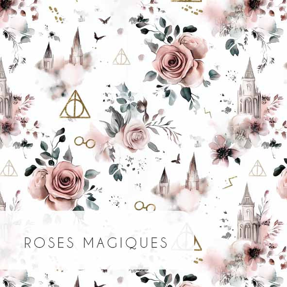 Couverture en minky | Roses magiques