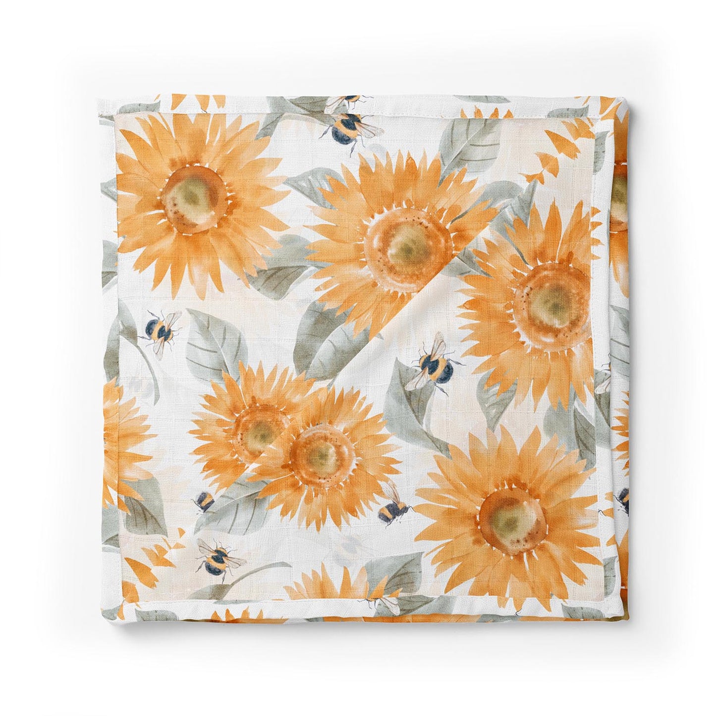 Couverture en mousseline de bambou | Tournesols géants