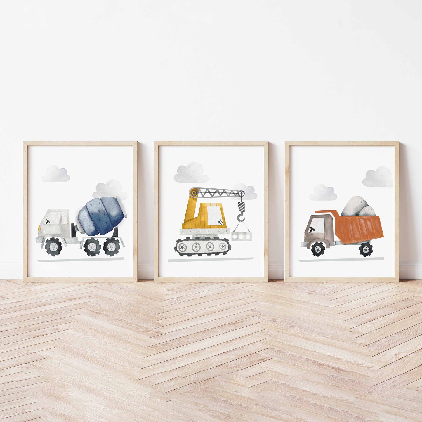 Ensemble de trois affiches numériques | Travaux Aquarelle