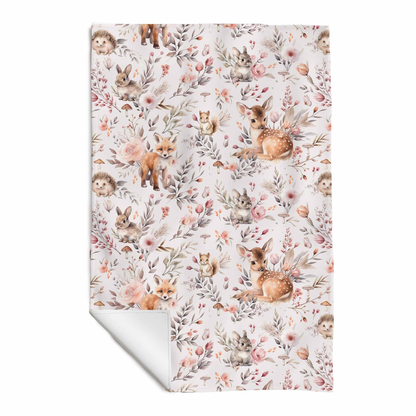 Serviette de plage en microfibre | Forêt Rosée gros motif