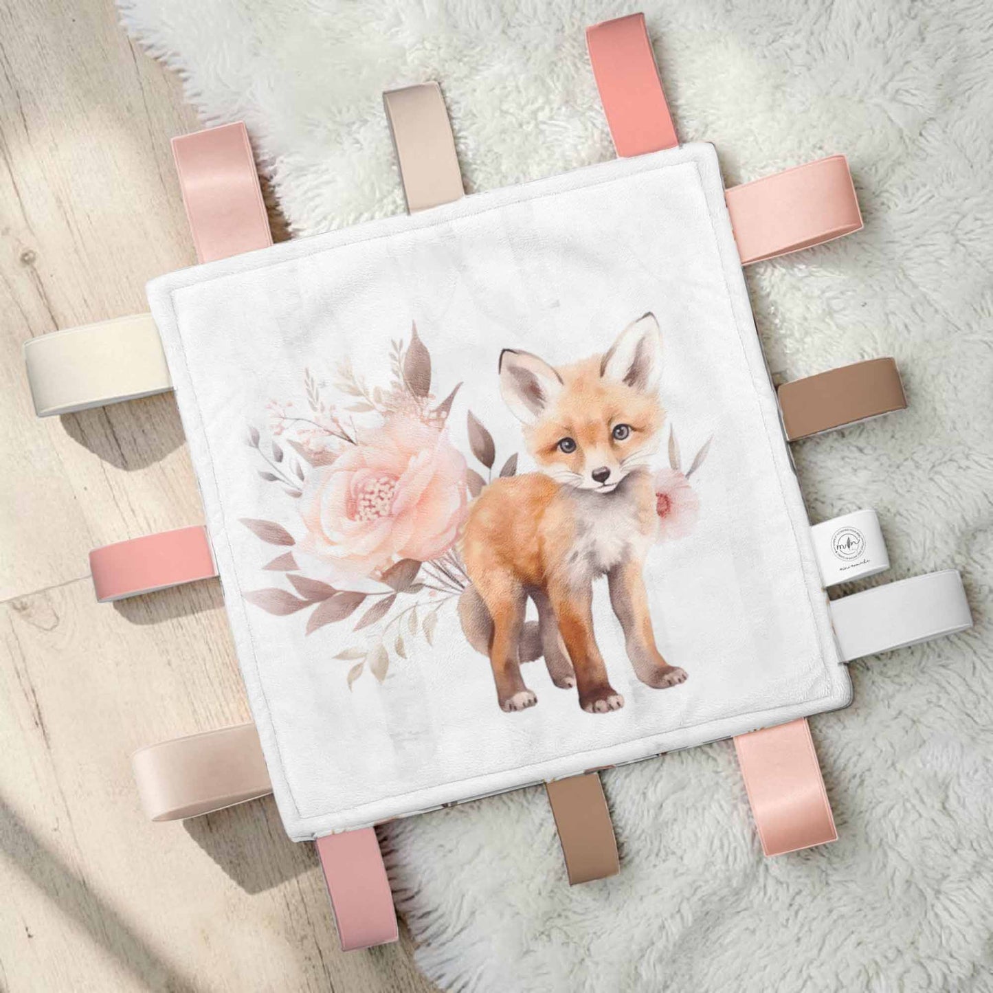 Doudou-étiquettes | Petit Renard Forêt Rosée