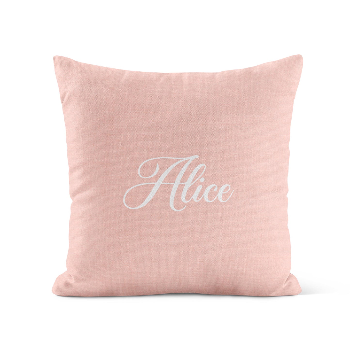 Housse de coussin personnalisée | Abricot pâle texturé avec prénom