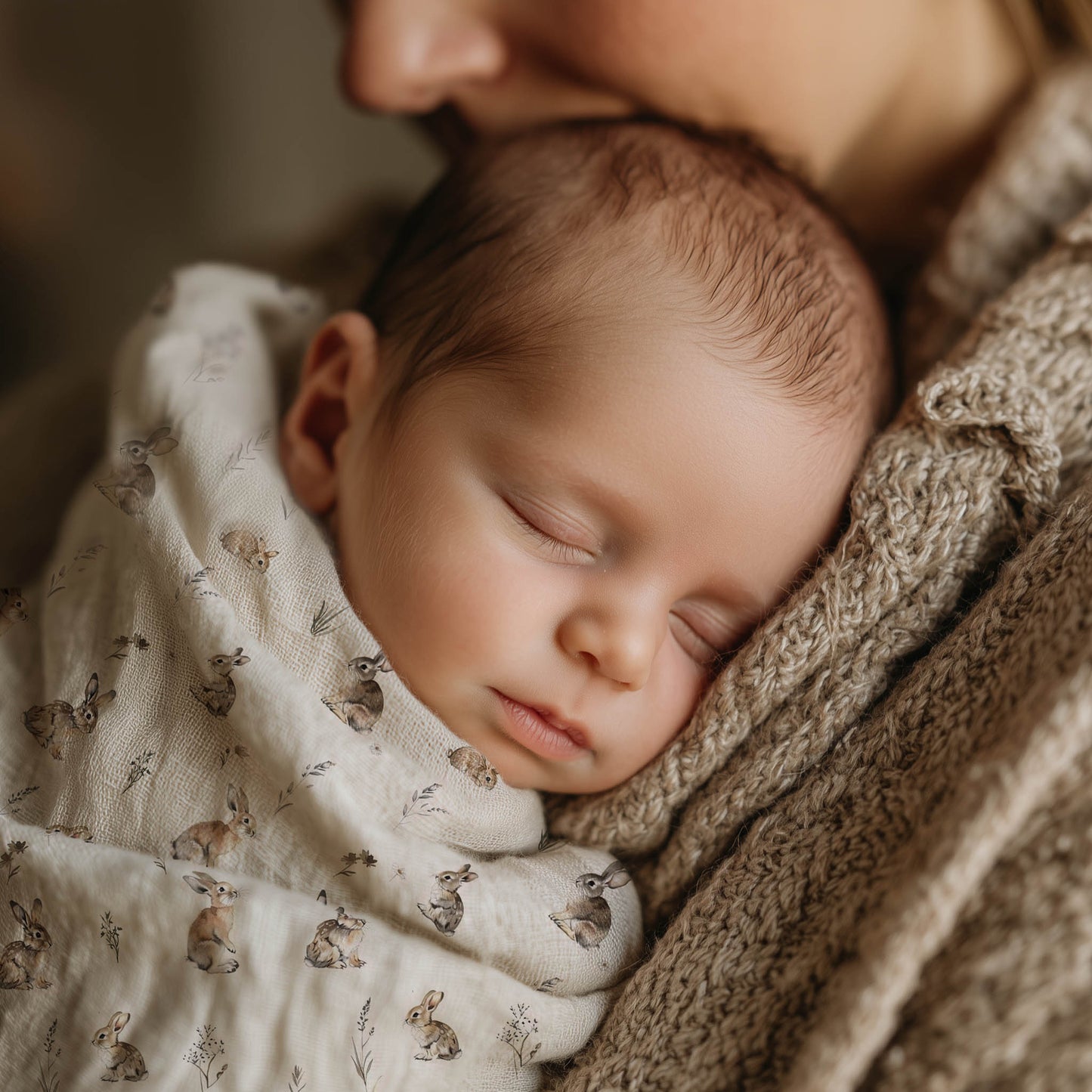 Couverture en mousseline de bambou | Lapins des Bois