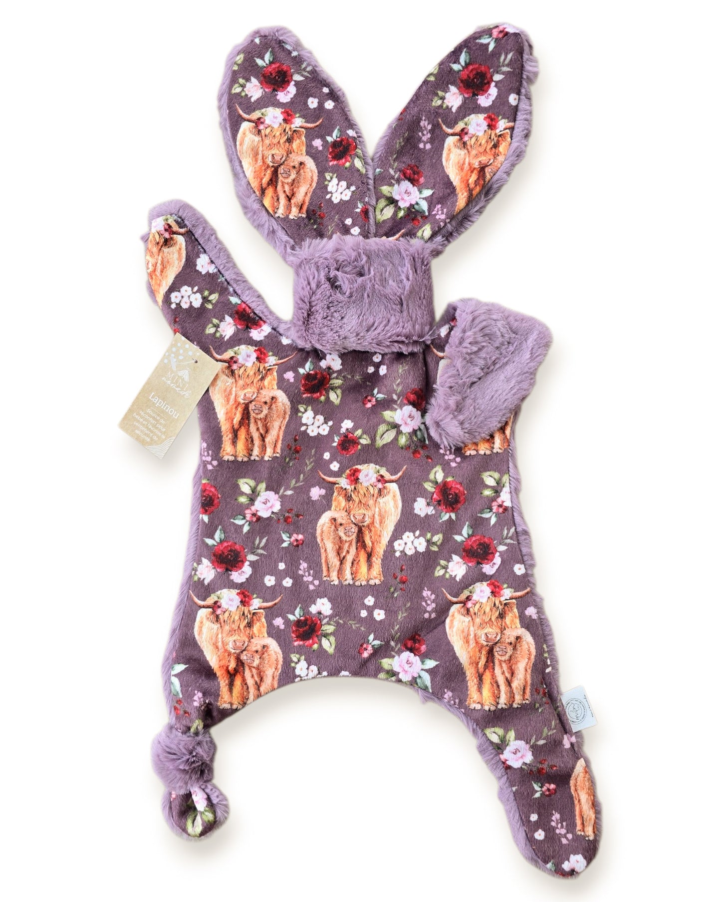 Lapinou | Vache Highland Vieux mauve et Bourgogne