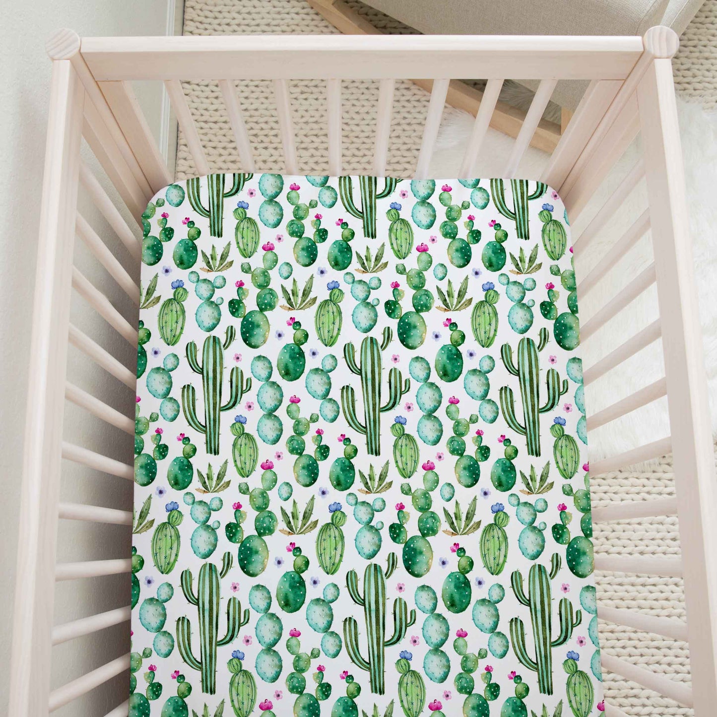 Drap contour pour bassinette | Cactus Como te llama