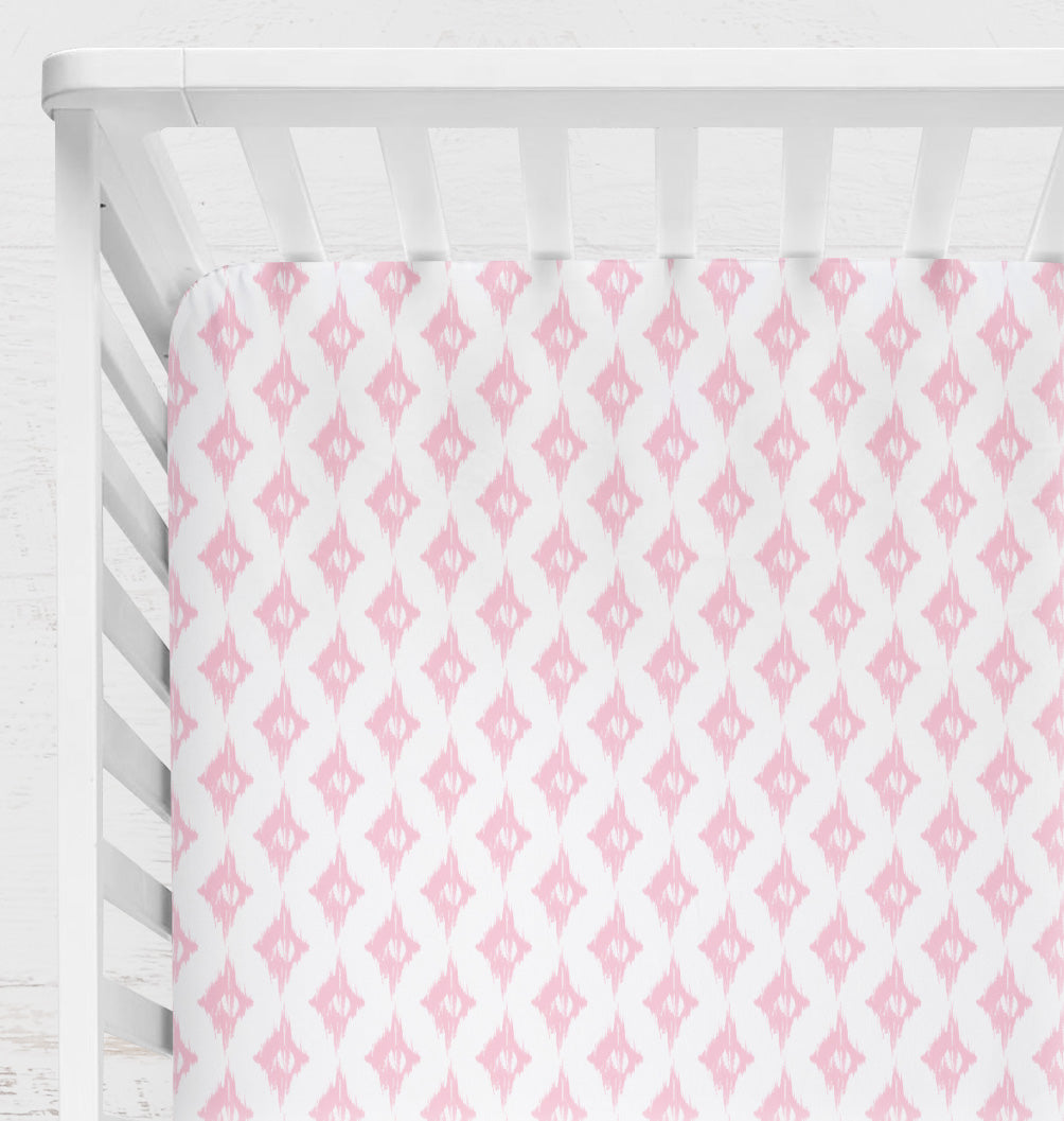 Drap contour pour bassinette | Diamants usés roses