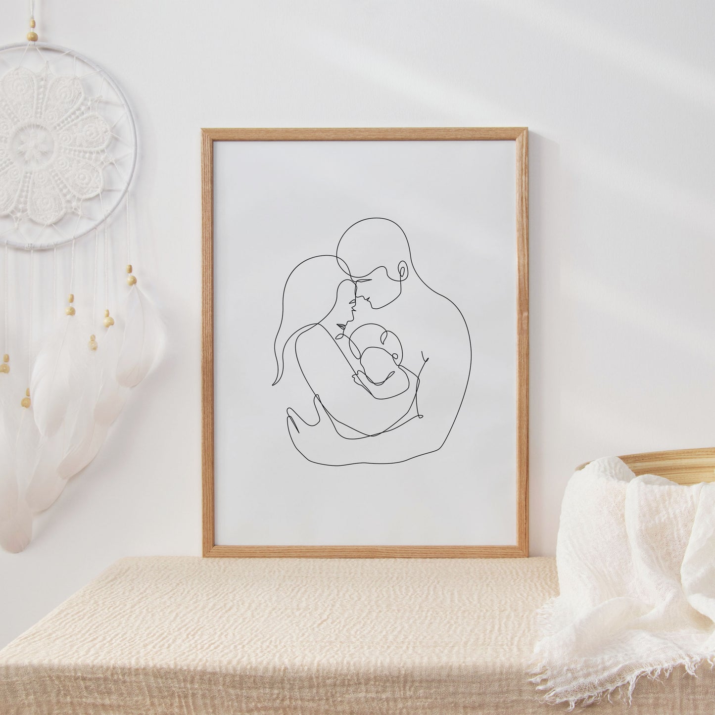 Affiche numérique | Minimaliste | Famille aimante