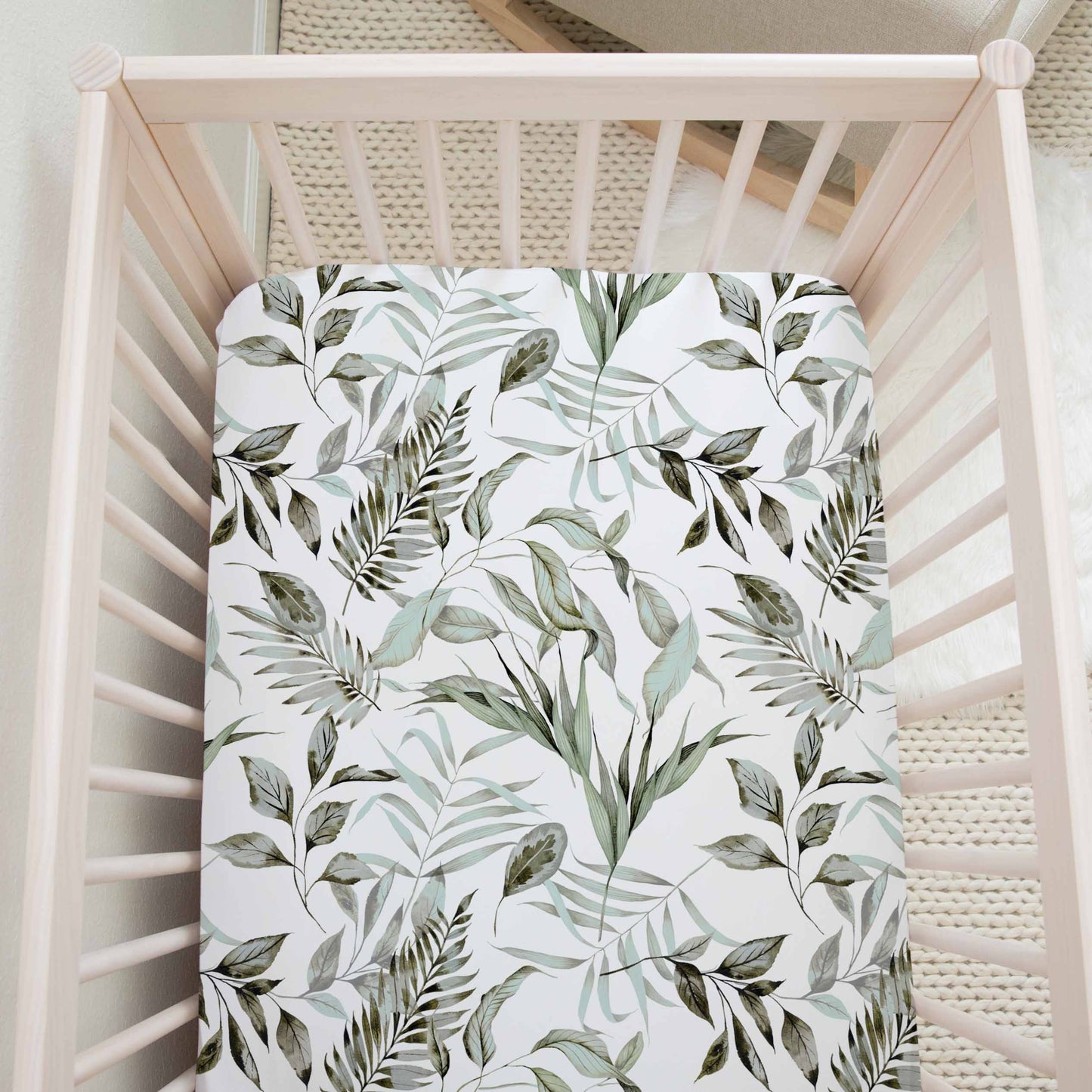 drap-contour-bassinette-feuillage-jungle-québec-chambre-bébé