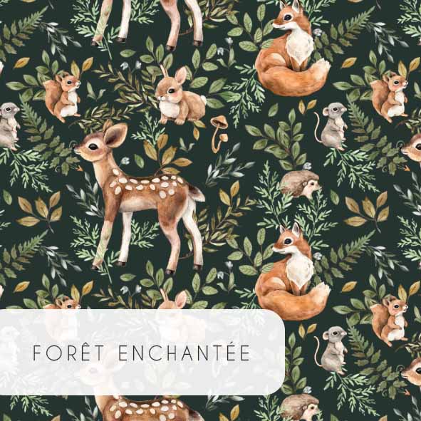 Couverture en minky | Forêt Enchantée