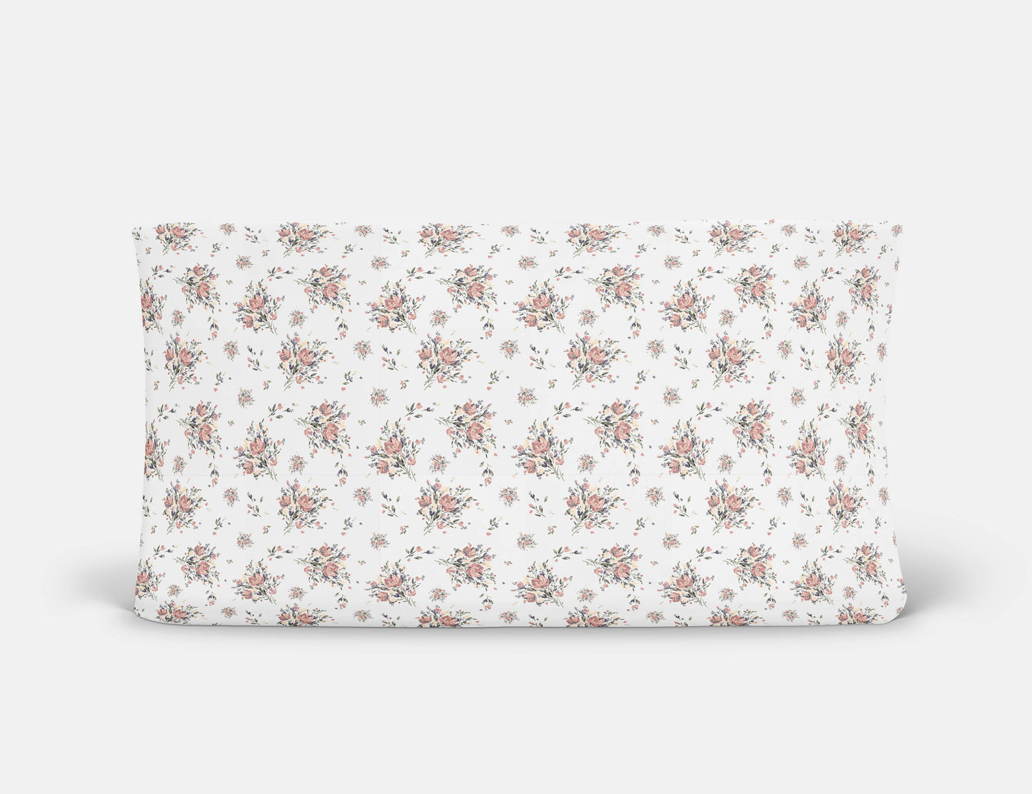 Housse pour matelas à langer | PRÊTE À PARTIR | Fleurs sauvages d'antan