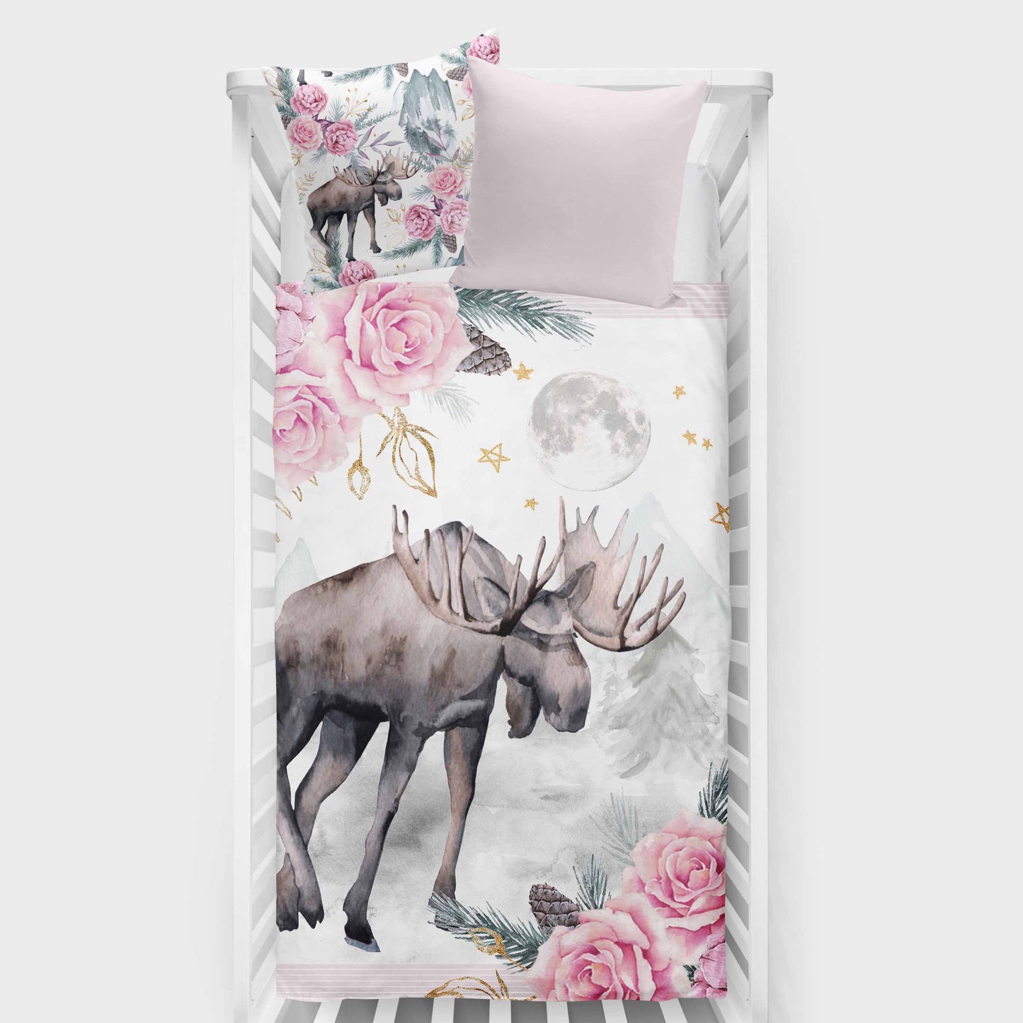 Couverture en minky | Princesse des bois clair de lune en panneau