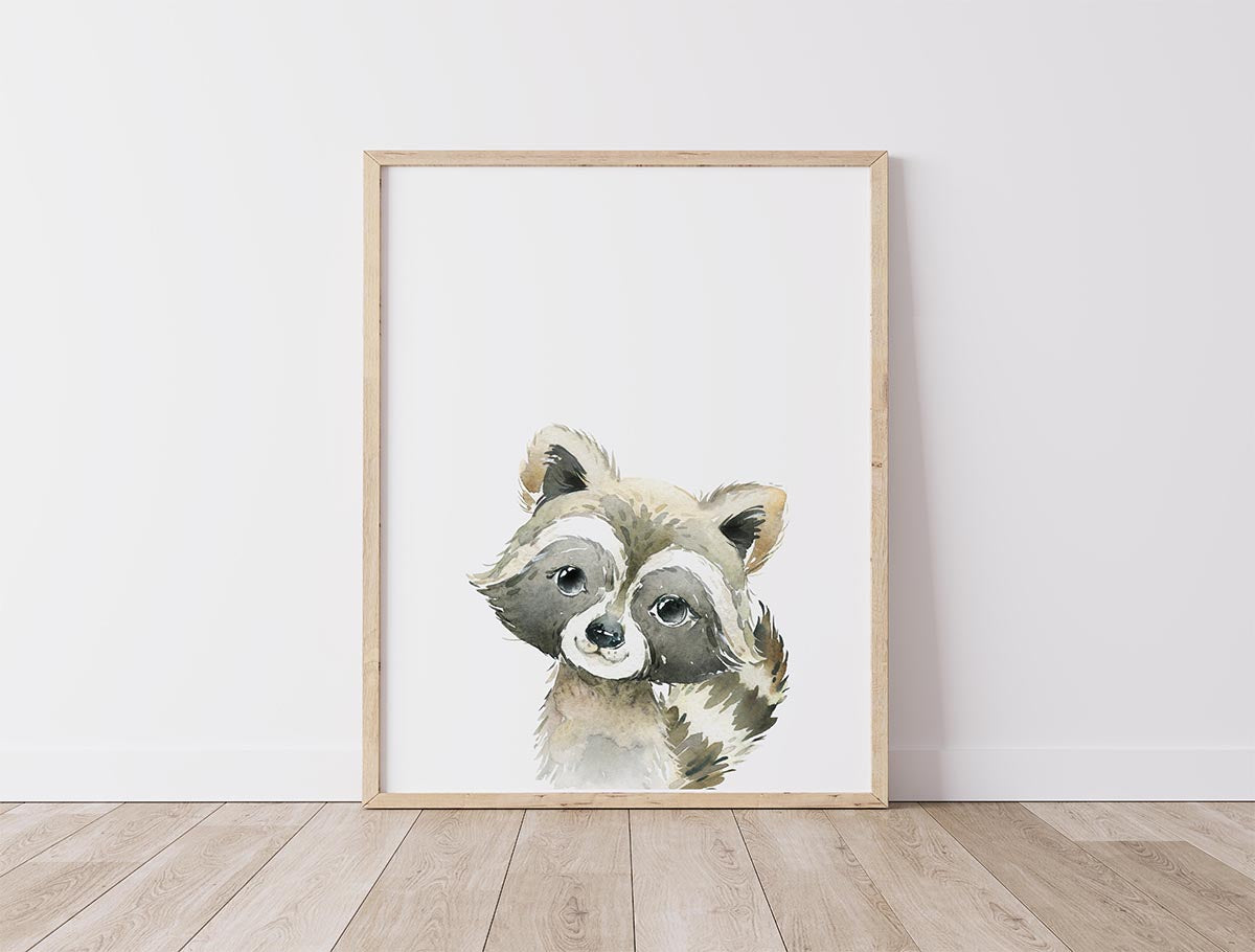 Affiche numérique | Amis des bois | Raton Laveur