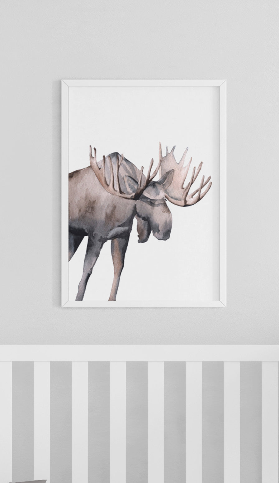 Affiche numérique | Animaux de la Forêt | Orignal