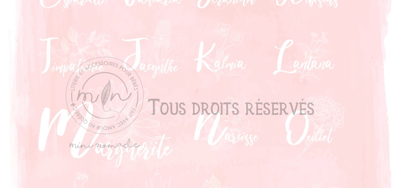 Ensemble de deux affiches numériques | Romantique et abécédaire fleuri