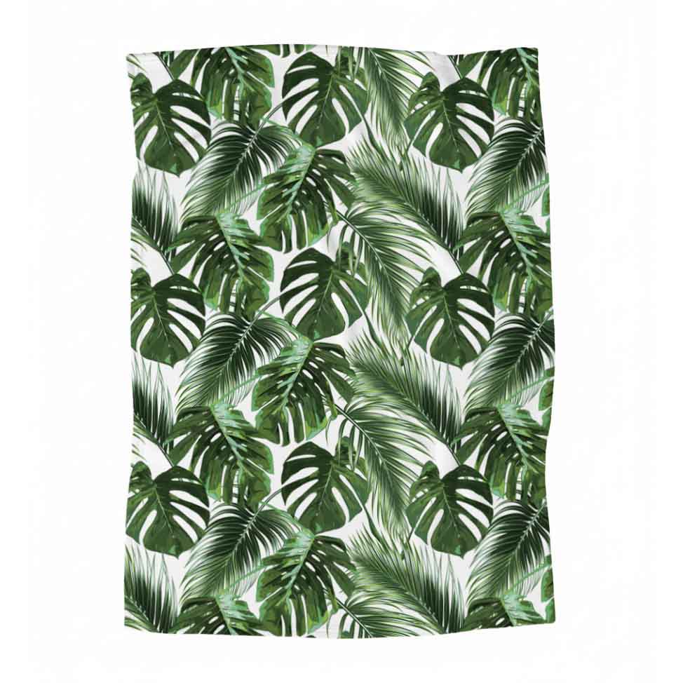 Couverture en minky | Safari Jungle Feuillage uni