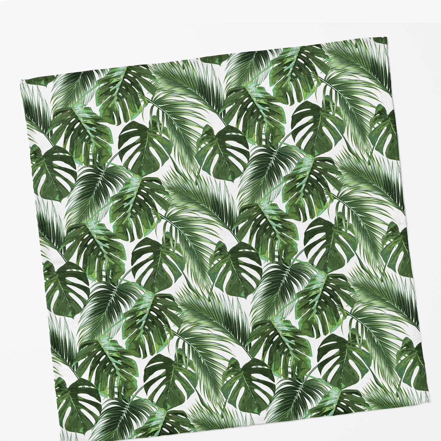 Couverture en mousseline de bambou | Feuillage Safari Jungle uni