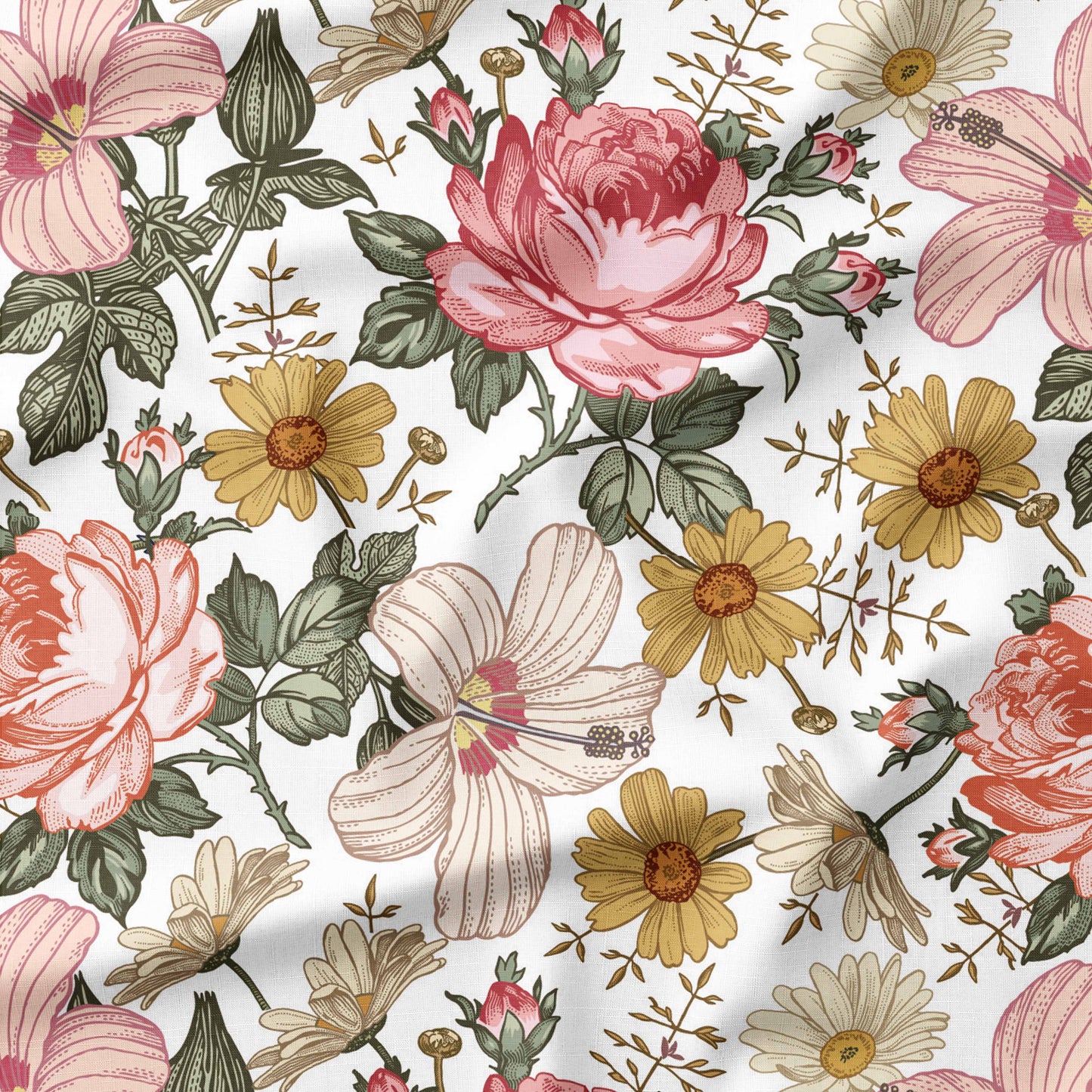 Banque de motif | Créez votre produit | Fleurs rétro