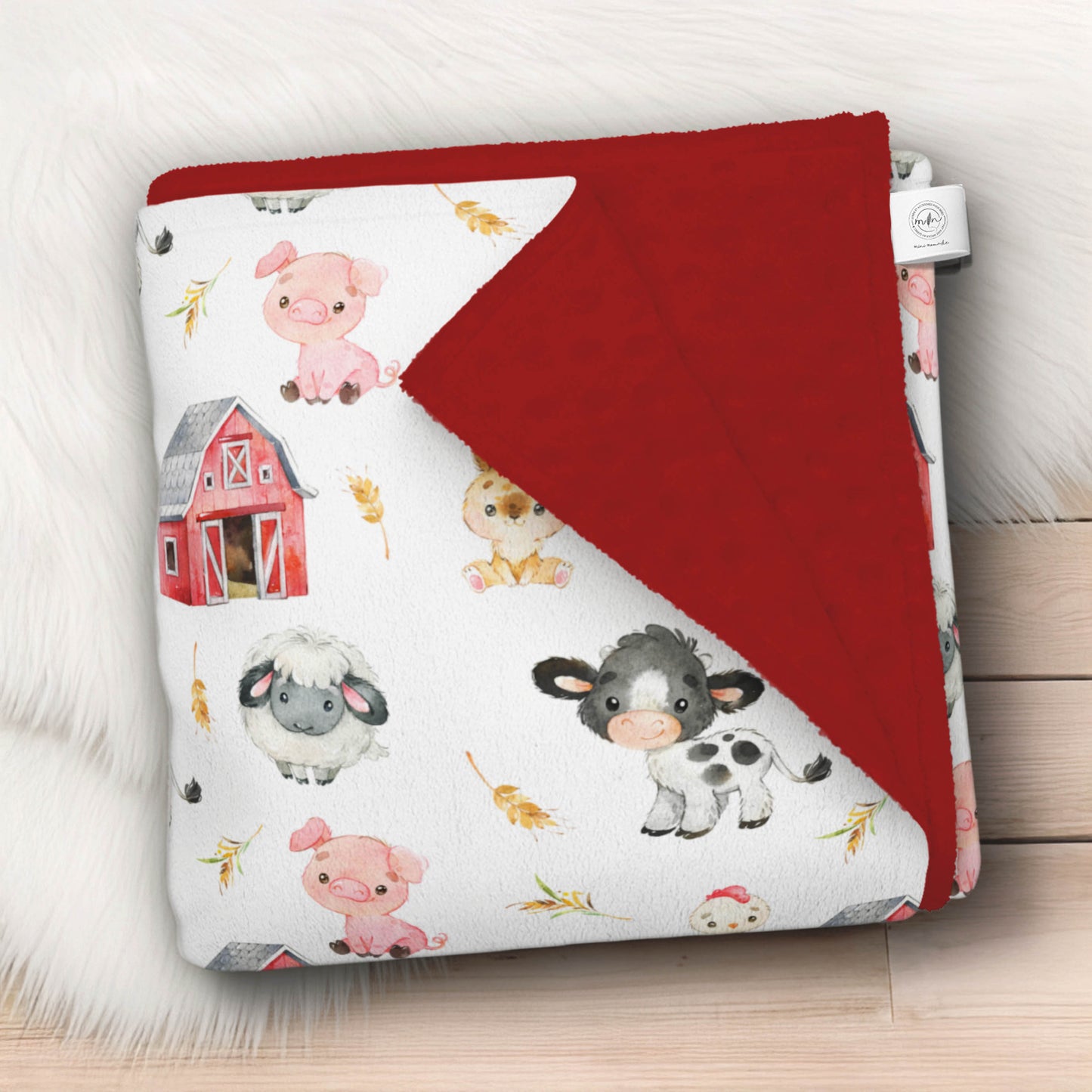Couverture en minky | Ballade à la ferme