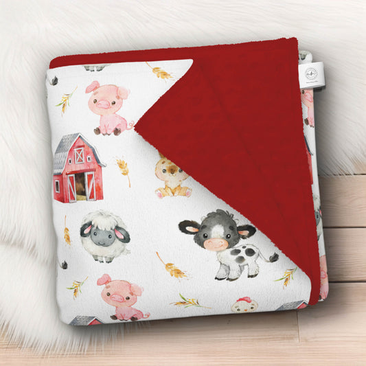 Couverture en minky | Ballade à la ferme