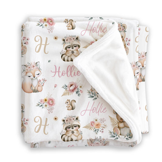 Doudou squish personnalisée | Douce forêt prénom répétitif