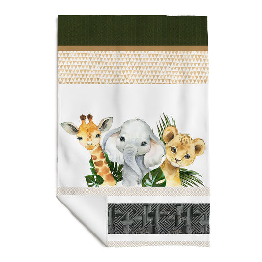 Serviette de plage en microfibre | Safari Jungle Trio d'animaux