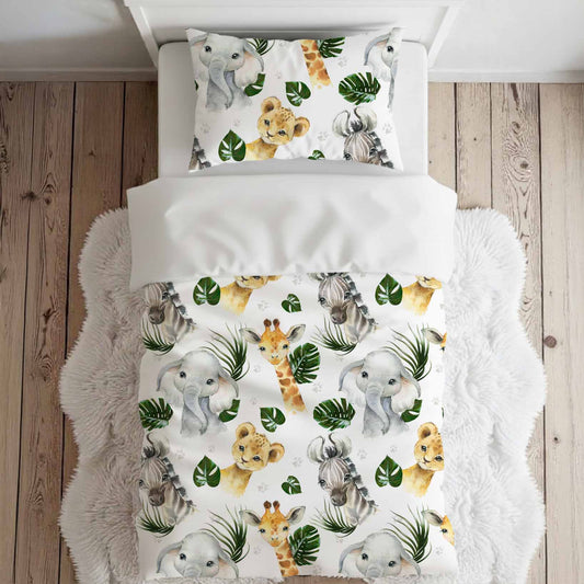 Literie pour lit simple | Petits Animaux d'Afrique gros motif