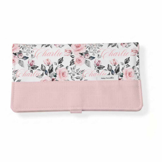 Protège-carnet de santé | Petite rose prénom répétitif