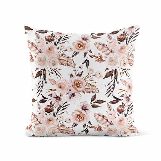 Housse de coussin | Fleurs latté