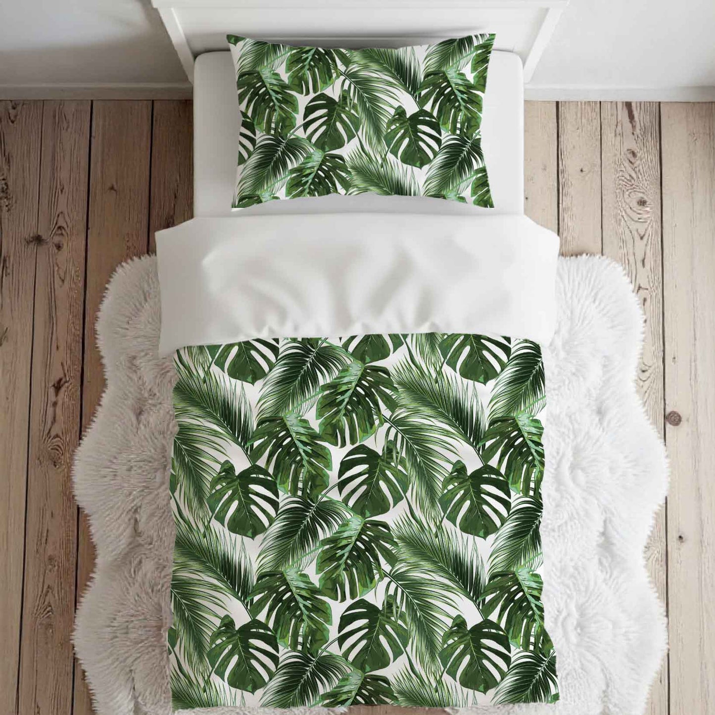 Literie pour lit simple | Feuillage Safari Jungle uni