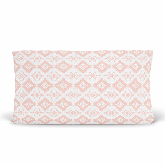Housse pour matelas à langer | Aztec abricot pâle