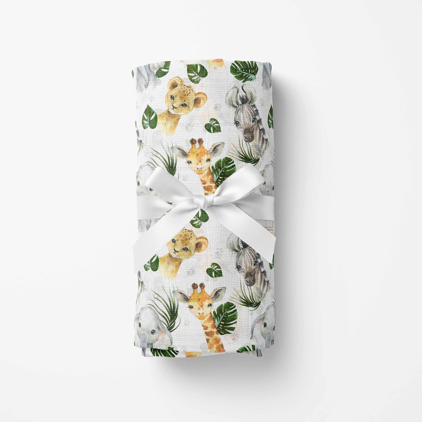 Couverture en mousseline de bambou | Safari Jungle Petits Animaux d'Afrique