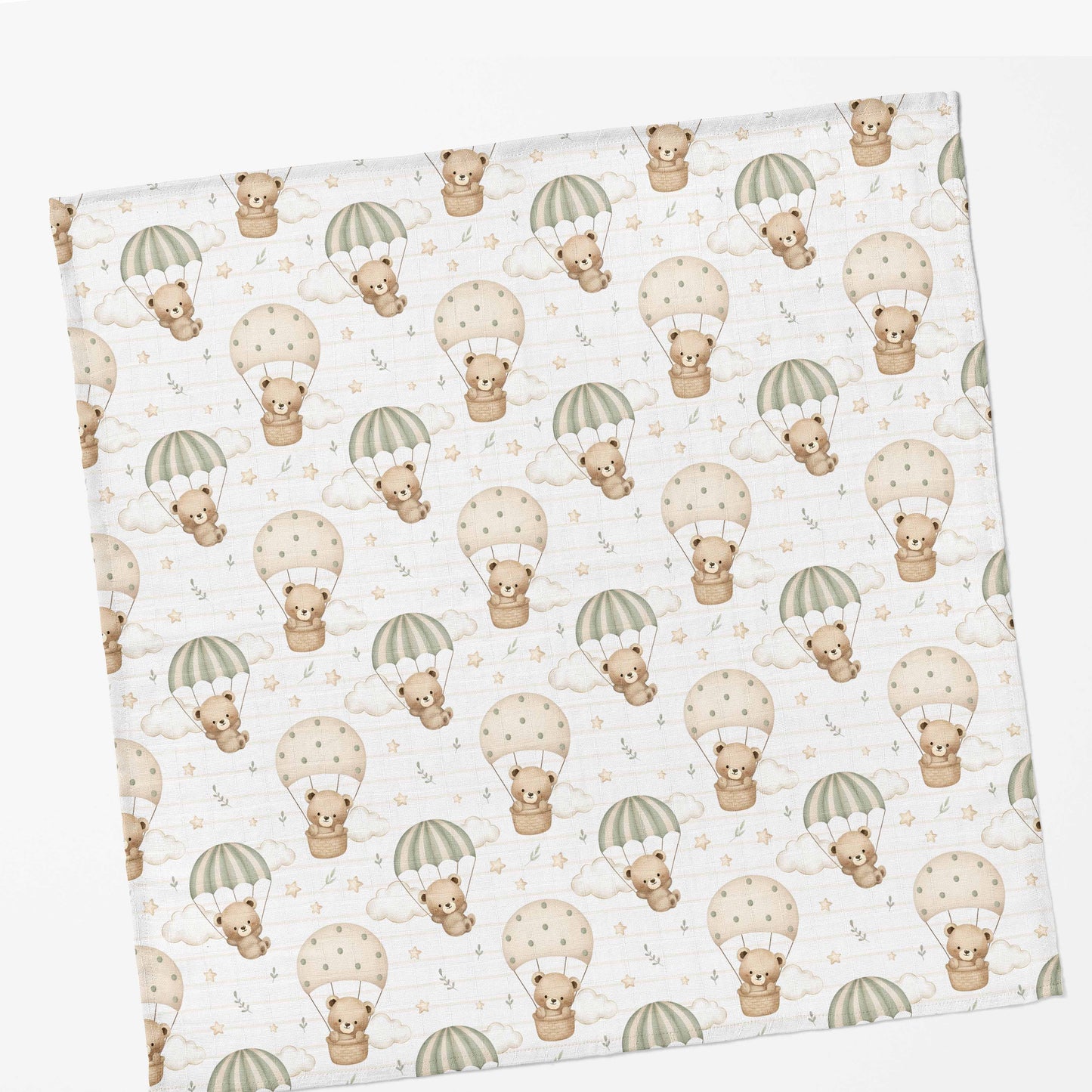 Couverture en mousseline de bambou | Rêve d'ourson parachute