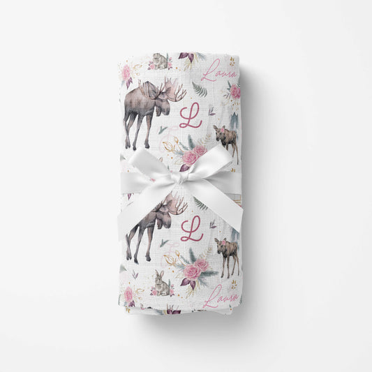 Couverture en mousseline de bambou | Princesse des Bois prénom répétitif