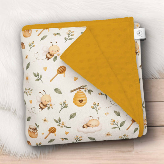 Couverture en minky | Miel et soleil
