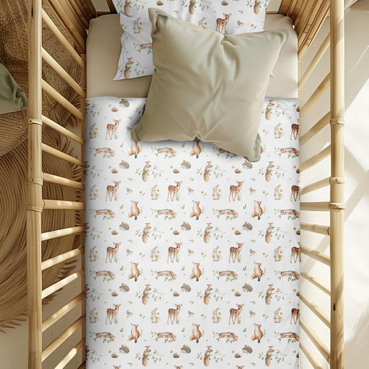 Couverture de bassinette | Bébé Animaux des Bois