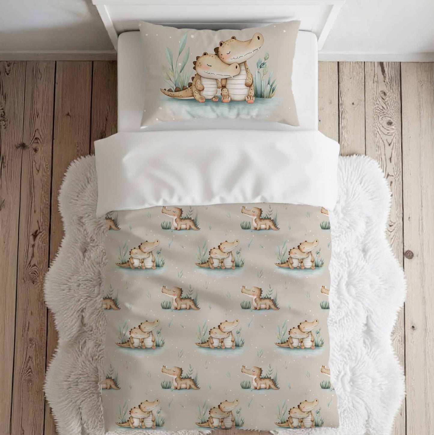 Literie pour lit simple | Câlin de crocos